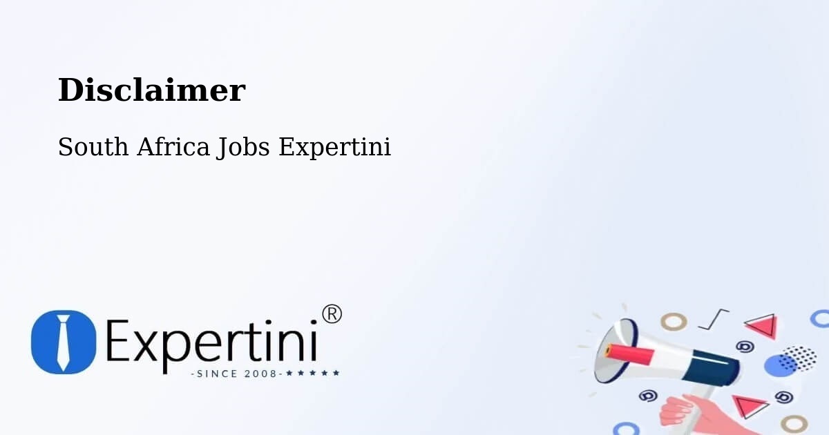 Disclaimer – South Africa - South Africa Jobs Expertini