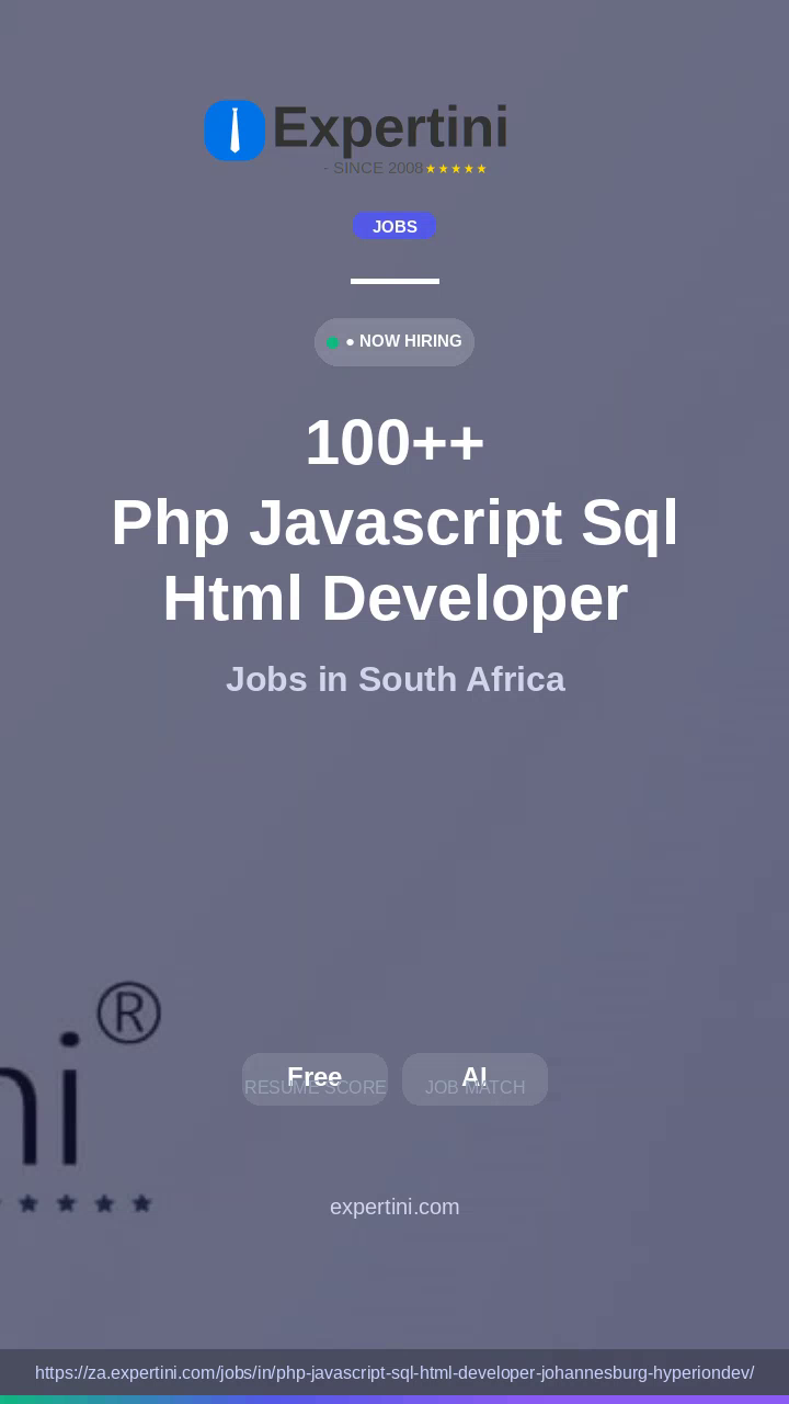 11,909+ Php Javascript Sql Html Developer Johannesburg Hyperiondev Jobs in South Africa — Top Companies Hiring September 2026